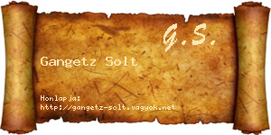 Gangetz Solt névjegykártya